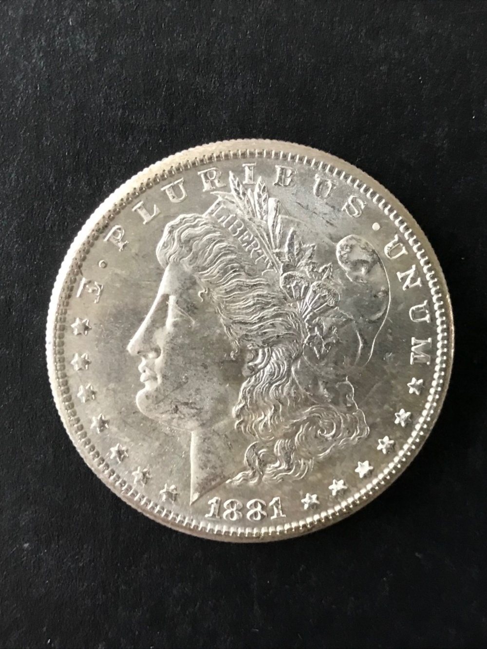 1881 S Morgan Silver Dollar 90% Silver San Fran Mint Brilliant Unc Proof-Like